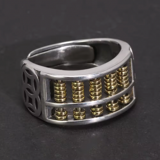 S925 Wealth Coin Ring Adjustable