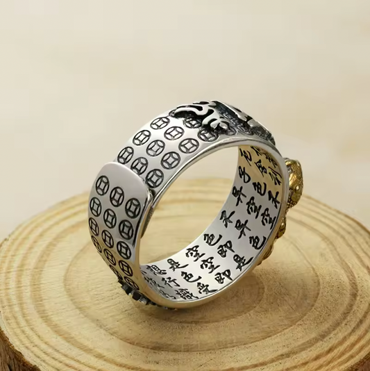 S999 Pixiu Silver Ring for Wealth